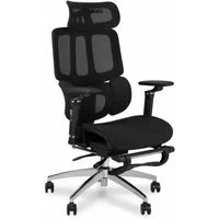 Musso Bürostuhl mit 3-Zonen-Lendenstütze, 4D-Armlehnen & Fußstütze, ergonomisch (1 St), Schreibtischstuhl, Computerstuhl, Homeoffice-Stuhl, Drehstuhl