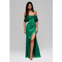 OMBRE Abendkleid Elegantes Abendkleid mit Korsett-Oberteil und Beinschlitz