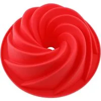 FELIXLEO Backform Gugelhupfform Silikon 9Zoll Rose Rot Für Kuchen Brot Backen., (1-tlg)