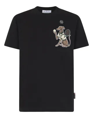 Round Neck T-Shirt Tennis Pet Patch