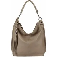 ITALYSHOP24 Schultertasche MADE IN ITALY XL Damen Nappa Leder Handtasche Shopper Umhängetasche, große 3xFach geteiltes Hauptfach, Freizeit Abend Reise Sport Urlaub