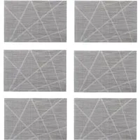 Zeller Present Platzset, (Set), stylisches Muster, 6-teilig, Kunststoff, 30 x 45 cm