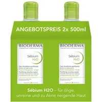 Bioderma Make-up-Entferner Sébium H2O Mizellenreinigungswasser: 2x500ml zum Angebotspreis, Reinigung, Make-up-Entferner, Gesichtswasser - 3 in 1