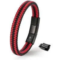 UNIQAL.de Lederarmband "MULTY COLOR" Geflochtenes Echtlederaccessoire mit Magnetverschluss (Edelstahl, Verlängerungsglied, Unisex, klassisches Design), Premium-Qualität – handgefertigt, kombinierbar, sportlich-elegant.