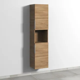 Sanipa 3way Hochschrank mit 2 Türen und 1 offenem Fach, Eiche-Kansas UM11759