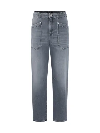 Marc Cain Pants - O-Shape Jeans RUMA im Relaxed Fit platinum grey - Gr. - 42