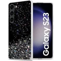 Cadorabo Handyhülle für Samsung Galaxy S23 Hülle Samsung Galaxy S23, Flexible TPU Silikon Handy Schutzhülle - Hülle - mit Glitzer