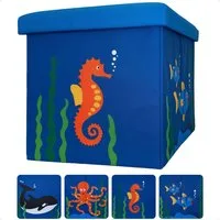 WIESEN.design Spielzeugtruhe 33L, Spielzeugkiste mit Deckel, Kindersitzbank mit Stauraum (Spielzeugbox mit Deckel, Sitzbank Kinder, Spielzeugkiste Kinderzimmer, Spielzeug Aufbewahrung, Kinderbank, Spielzeugaufbewahrung Kinderzimmer), geeignet für Kal