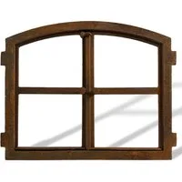 Aubaho Dekoobjekt Stallfenster Eisenfenster zum Öffnen Scheunenfenster Rost Eisen 58cm A