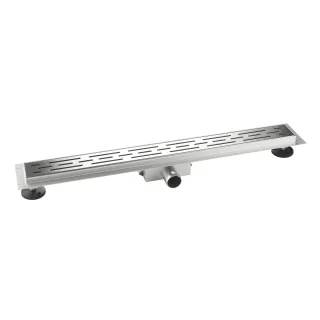 Neuesbad Edelstahl Duschrinne 800mm, mit Designrost D1-1 NBDR800D1-1