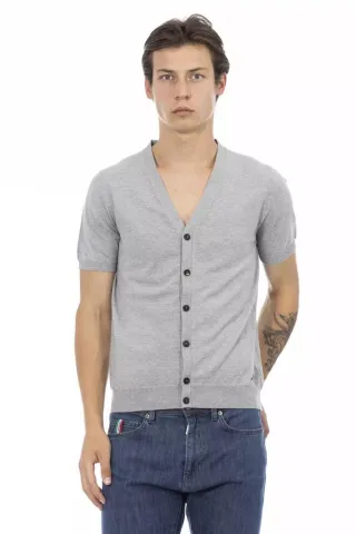 Kurzarm V-Ausschnitt Strick-Cardigan