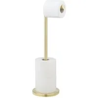 WENKO Toilettenpapierhalter 2in1, 2 in 1, mit Ersatzrollenhalter, Höhe: 55 cm