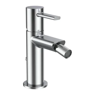 LAUFEN Bidetarmatur MEDA Festauslauf Ausladung 95 mm mit Ablaufventil chrom HF506610100000
