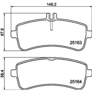 Hella Bremsbel?ge hinten Mercedes Amg S-Klasse