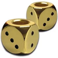 Coumo Aschenbecher 3x Gluttöter Dice Design, Metallic Würfel, Glutkiller Aschenbecher