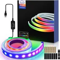 Clanmacy LED-Lichterkette LED Streifen USB PC Backlight TV 5050SMD LichtBand Beleuchtung Stripe