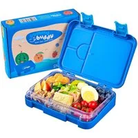 ecosa Lunchbox EO-8170 yummy buddy Kinder Brotdose, Tritan, (Brotdose, 4-tlg), Kinderfreundliche Verriegelung,BPA-Frei,Auslaufsicher,Vesperdose