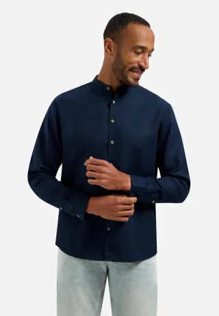No Excess - Shirt With Linen Granddad night - Gr. - L