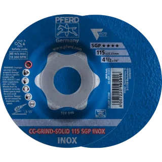 PFERD TOOLS CC-GRIND-SOLID Schleifscheibe Speziallinie SGP INOX für Edelstahl - 64189115