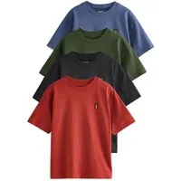 Next T-Shirt Relaxed Fit T-Shirts aus 100 % Baumwolle, 4er-Pack (4-tlg)