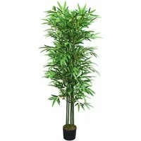 Kunstbambus Bambus Kunstpflanze Künstliche Pflanze Bambus-Strauch Kunstbaum 160 cm Bambus, Decovego, Höhe 160 cm