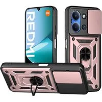 betterfon Handyhülle Panzerhülle für Xiaomi Redmi 15C mit Kameraschutz & Ringhalter, Outdoorhülle mit Smartstand und Silikonkern