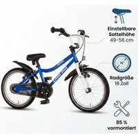 Bachtenkirch Kinderfahrrad Little Dax Fahrrad ab 3 Jahre leicht Jungen Mädchen 14 16 18 Zoll, Wählbar. Silber, Blau, Rot, 14 Zoll, 16 Zoll, 18 Zoll