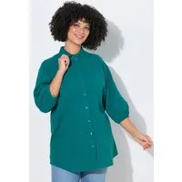 Angel of Style Hemdbluse Hemdbluse oversized Musselin 3/4-Ärmel