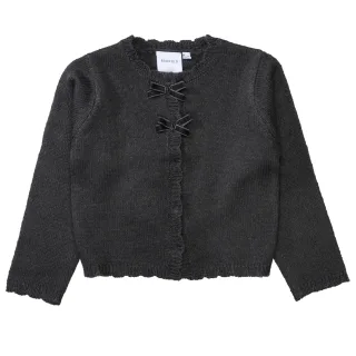 BASEFIELD - Md.-Strickjacke dark graphite mel. - Gr. - 98