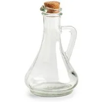 Zeller Present Glas Essig-/Ölflasche, Glas (soda lime) / Kork, 270 ml, /Kork, transparent, 265 ml, Ø9 x 16,5 cm