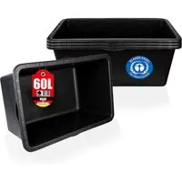 BigDean Mörtelkasten 3x Mörtelwanne 60 L Eckig Miniteich Baueimer Made in Germany, (Set, 3-tlg., Mörtelwanne), Vielseitig, Speiswanne, Mörtelwanne, Zementwanne, Mini Teich.