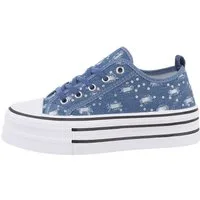 Ital-Design Komfort Sneaker mit erhöhter Sohle für Alltag & Freizeit Sneaker (85867652) Flach Sneakers Low in Blau