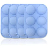 mixed24 Backform Silikon Halbkugel Backform Törtchen Kuchen Mulden Törtchenform, (4-tlg)