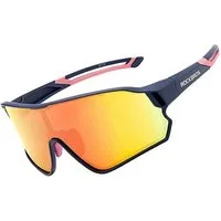 ROCKBROS Fahrradbrille 10134PL, (mit Zubehör), Blendfreie Sicht durch polarisierte Gläser