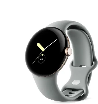 Google Pixel Watch [WiFi + LTE inkl. Sportarmband hazel] 41mm Edelstahlgehäuse champagne gold