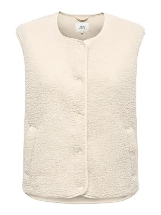 JDY - JDYSIMINA TEDDY WAISTCOAT OTW QIQ NOOS Pumice Stone - Gr. - XS