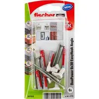 EasyHook Angle DuoPower 6x30, Dübel weiß, 6 Stück, mit EasyHook Winkelhaken