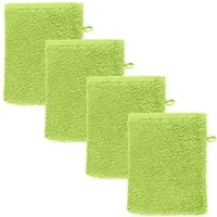 REDBEST Waschhandschuh Waschhandschuh "Oceanside" 4er-Pack, Leichtfrottier, Leichtfrottier Uni