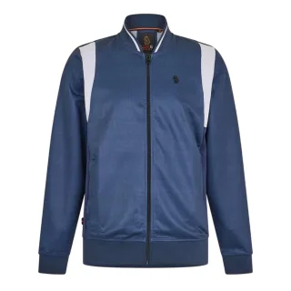 Luke - Sweatshirt für Herren, Mit Kragen (Marine/Weiß)