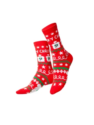 eat my socks - Socken - Xmas rot - Gr. - OS