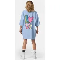 Worldclassca T-Shirt Worldclassca Oversized LOVE Print T-Shirt lang Tee Sommer Oberteil