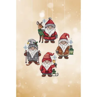 Stramin-Aufhänger "Weihnachtsmann", 4er-Set