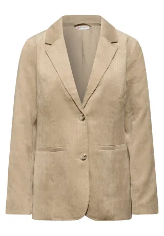 Street One - Langer Cord-Blazer beige - Gr. - 34