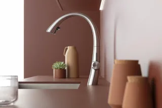 KWC ZOE Click Control Küche Auszugbrause A 215 mm, seitenbedient, chromeline,3600015330 3600015330
