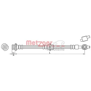 Metzger Bremsschlauch vorne links Nissan Almera 2 N16