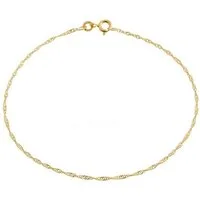 Silberkettenstore Goldarmband Singapurketten Armband 1,4mm - 333 Gold