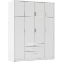 rauch Kleiderschrank Schrank Drehtürenschrank Garderobe Ankleide Schlafzimmer HILDESHEIM (Breiten: 185/275 cm, Höhe 231 cm) oberste Schublade mit praktischer Facheinteilung MADE IN GERMANY