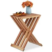 relaxdays Beistelltisch Klapptisch aus Walnuss Holz (1-St)