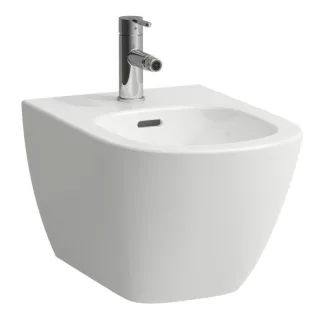 Laufen Lua Wand-Bidet H8300810003021 mit Überlauf, 1 Hahnloch, weiß
