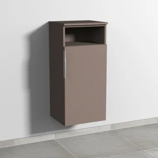 Sanipa 3way Mittelschrank mit 1 Tür und 1 offenem Fach, Taupe-Matt, UP1351T UP1351T